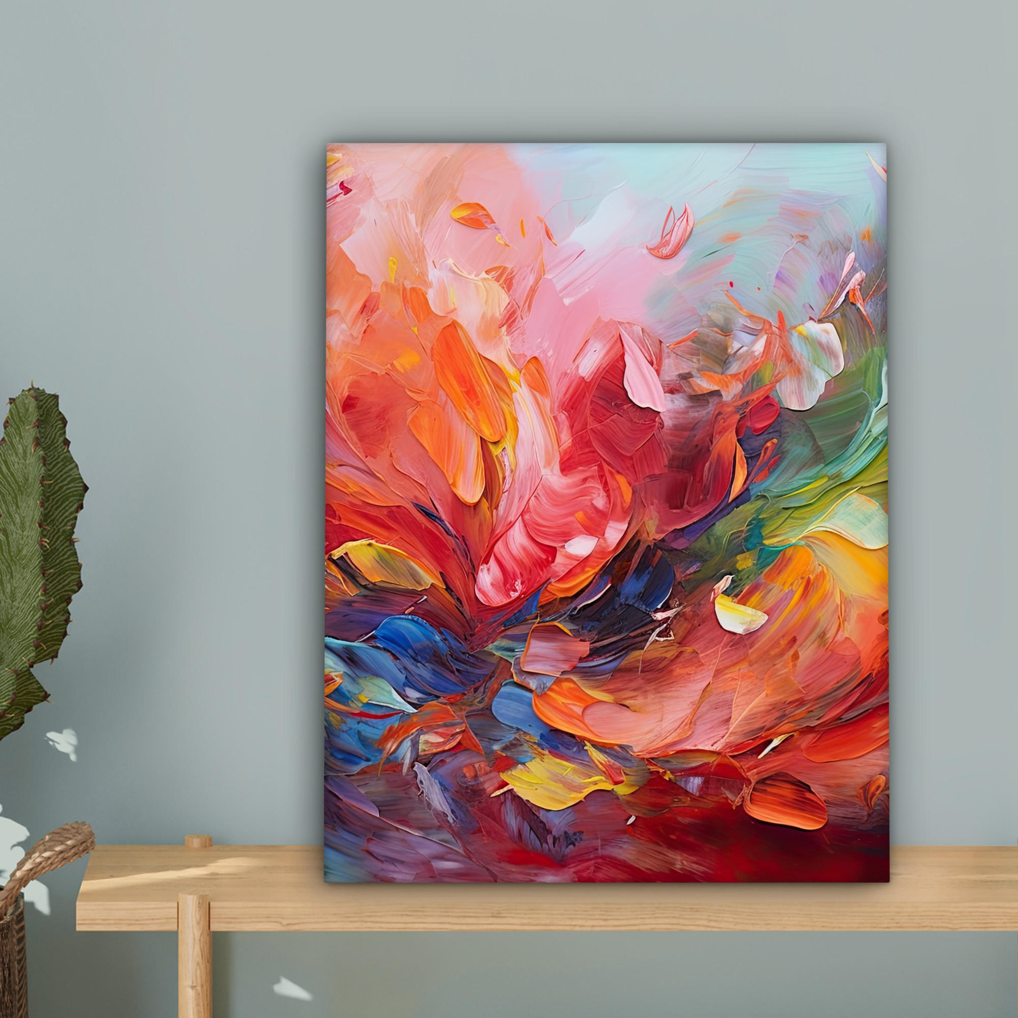 MuchoWow Leinwandbild Altrosa 30x40 cm