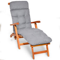 DECKCHAIRAUFLAGE Flair DC 200/50/8cm Hellgrau - Hellgrau, Textil (50/8/200cm) - Beautissu 