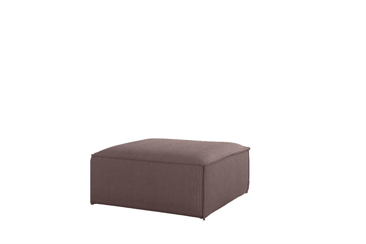 POLSTERHOCKER Celes Premium In Scala - Lila, Holzwerkstoff/Textil (105/40/105cm) - Fun Möbel
