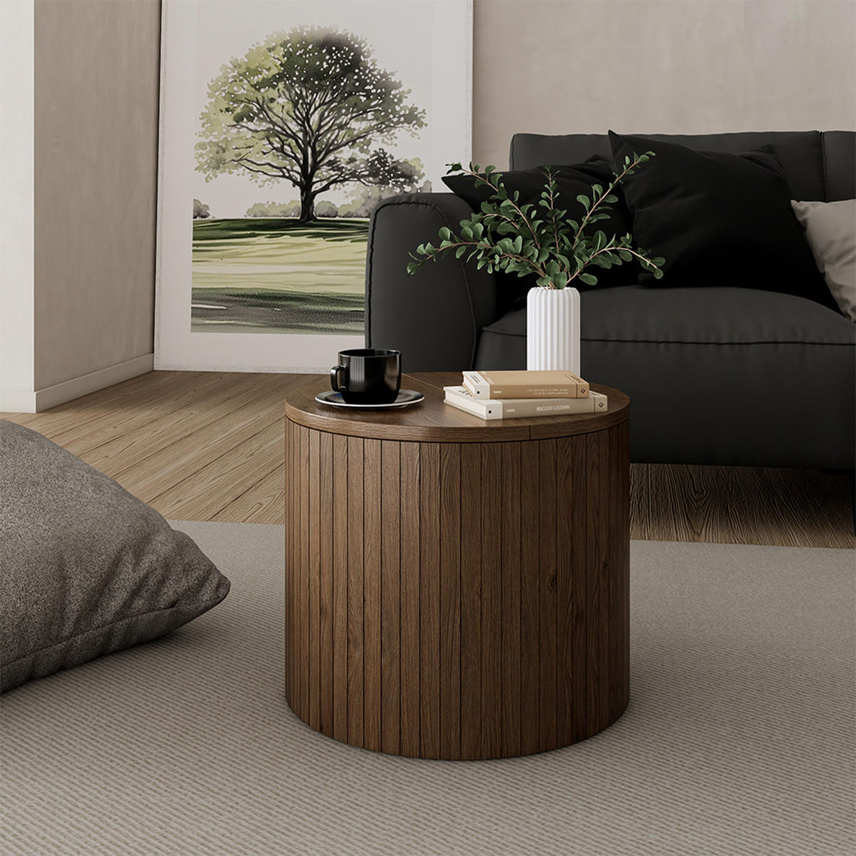 COUCHTISCH Tavilo Walnuss 38 x 38 cm - Walnussfarben, Holzwerkstoff (38/38/32cm) - Vicco