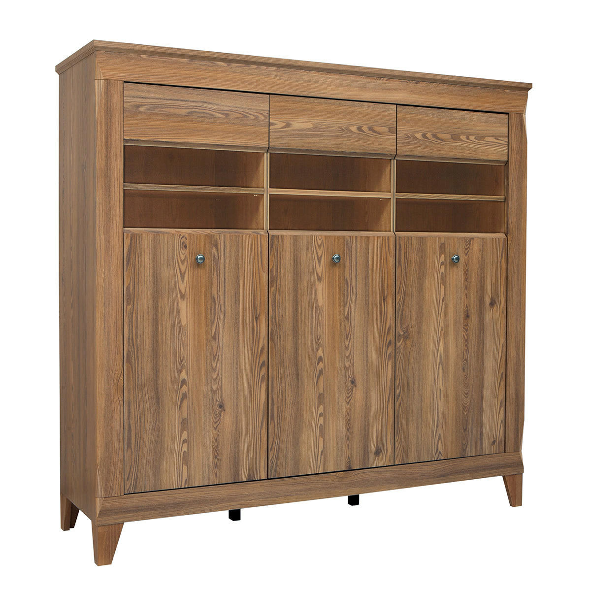GESCHIRRSCHRANK Raya Holz - Braun, Holzwerkstoff (156/150/47cm) - Petits-meubles