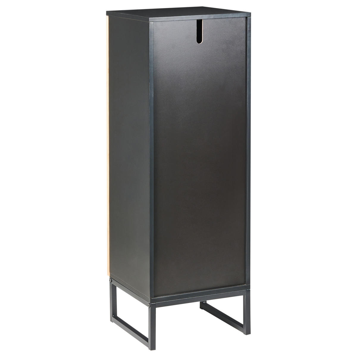 DULAP DE BAIE bambus 30 cm maro deschis Miscanti - maro/negru, lemn (30/90/30cm) - Beliani
