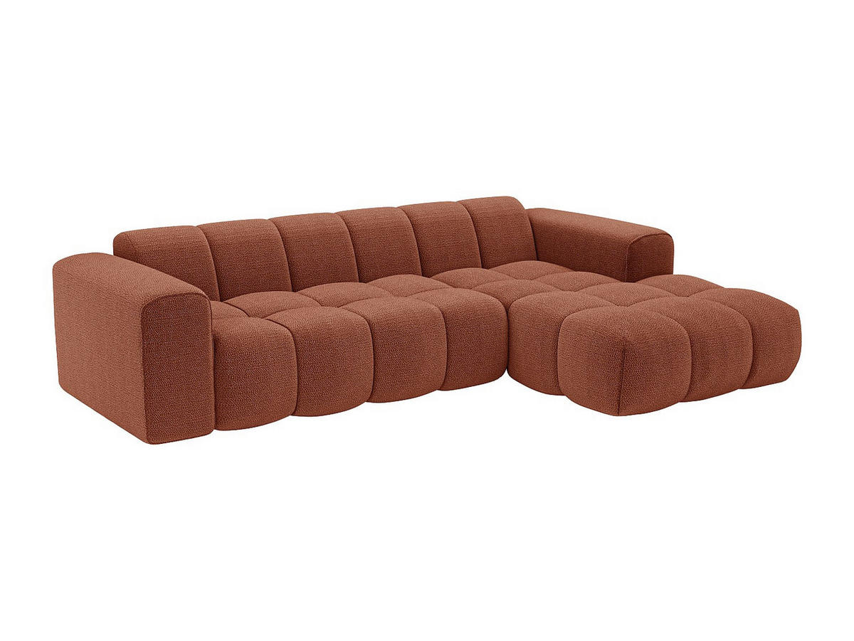 SOFA - 4 Personen - stoff - terracotta Caleso - Terracotta, Textil (284/69.5/163cm) - Vente-Unique