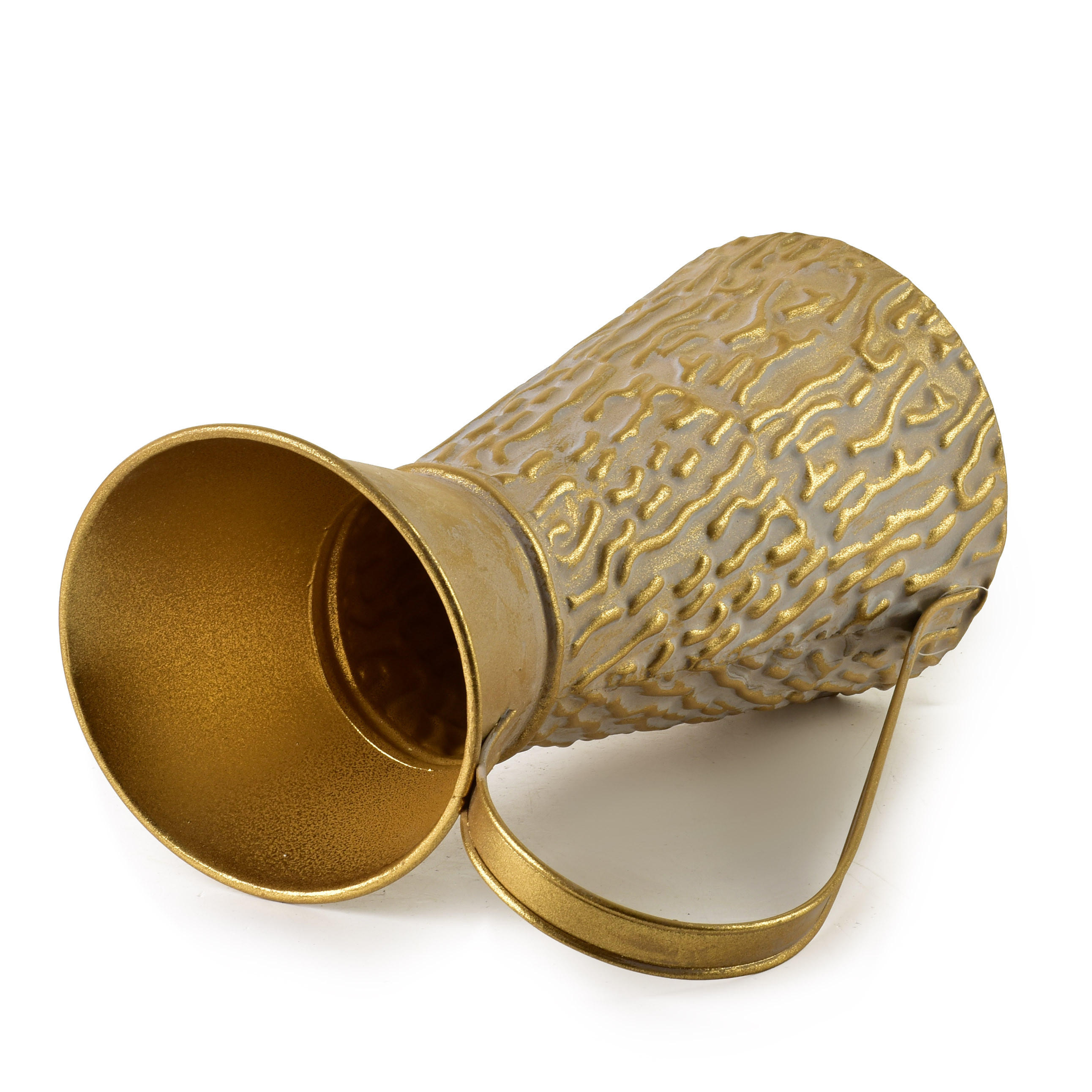 VASE Vintage Glow Gold 13,5x22,5x26,5 cm Metall - Goldfarben, Metall (26.5cm) - Mondex