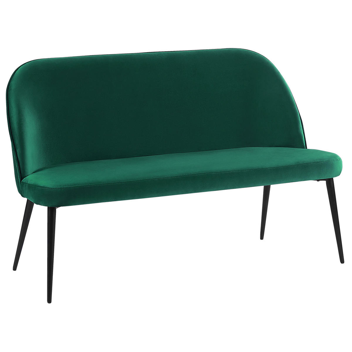 2-SITZER-KÜCHENSOFA Samtstoff Dunkelgrün Osby - Dunkelgrün, Textil (130/85/49cm) - Beliani