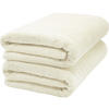 SAUNATUCH, 2er-Set, 70x200 cm, 100% Baumwolle, Weiß - Creme, Textil (70/200cm) - Zollner