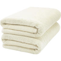 SAUNATUCH, 2er-Set, 70x200 cm, 100% Baumwolle, Weiß - Creme, Textil (70/200cm) - Zollner