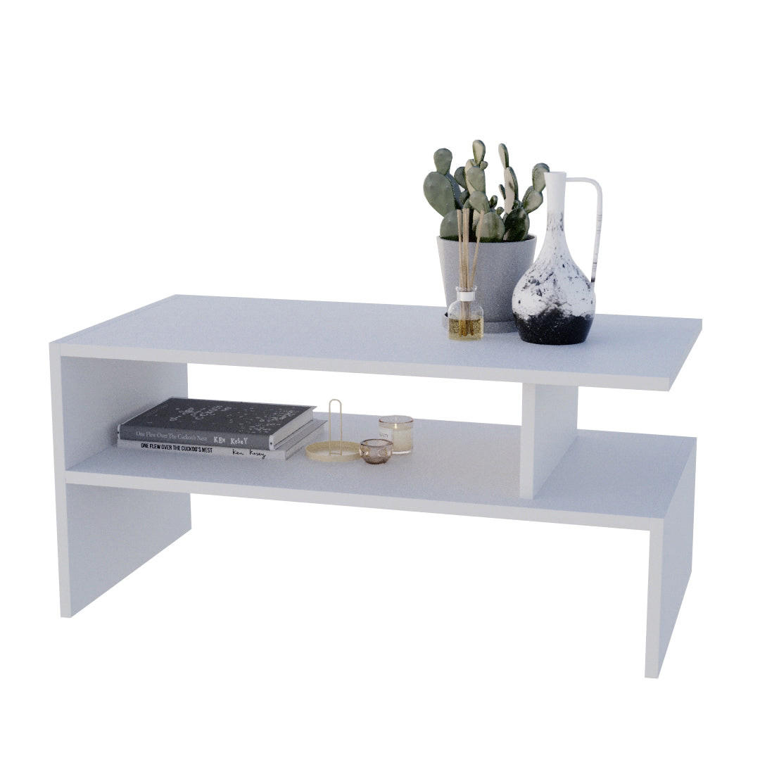 COUCHTISCH JULA 93 - Weiß, Holz (50/93/45cm) - Mat-Haus
