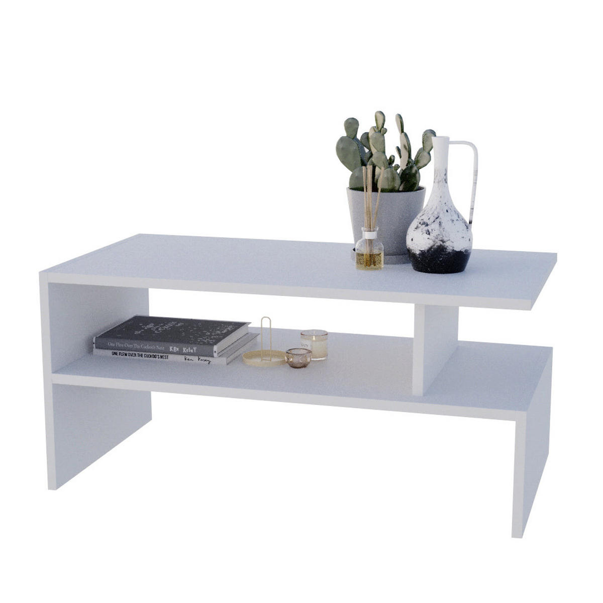 COUCHTISCH JULA 93 - Weiß, Holz (50/93/45cm) - Mat-Haus