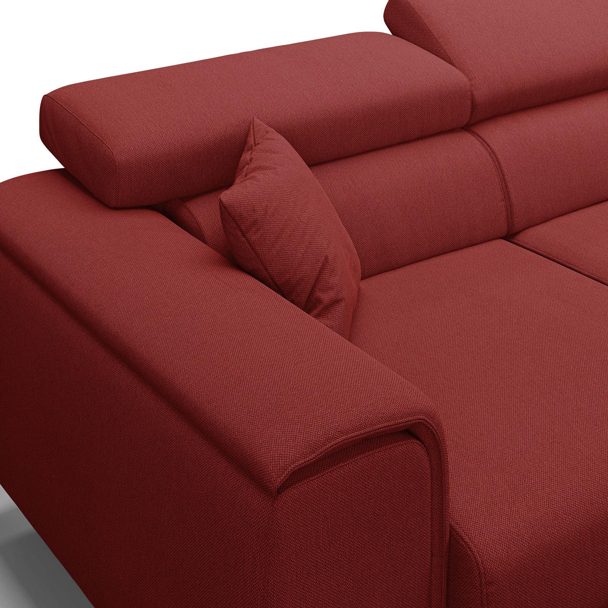 LINEARSOFA Fusion - Rot, Textil (260/74/102cm) - Divani.store
