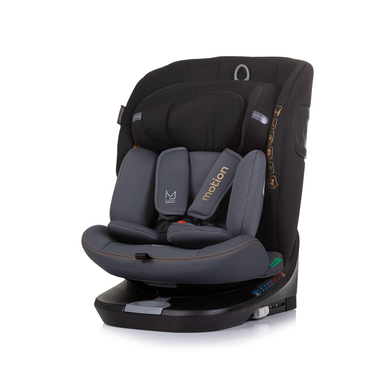 KINDERSITZ i-Size Motion schwarz (40 - 150 cm) Isofix 360° drehbar verstellbar - Schwarz, Kunststoff (44/81/55cm) - Chipolino