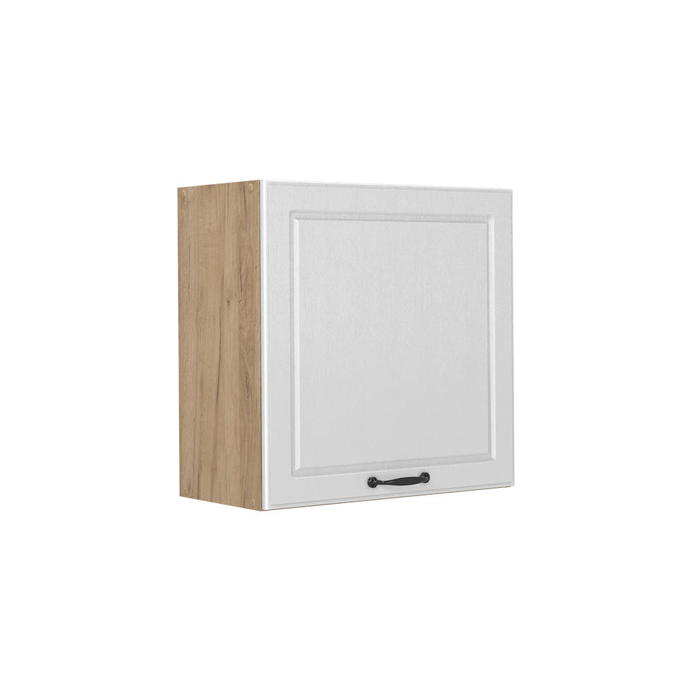 VÄGGSKÅP R-Line, Vitt hus på landet/Goldkraft ek, 60 cm med 1 dörr Vit, Honungsek 60/60/31 cm