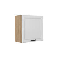HÄNGESCHRANK R-Line, Weiß Landhaus/Goldkraft Eiche, 60 cm mit 1 Tür - Honigeiche/Weiß, Holzwerkstoff (60/60/31cm) - Vicco