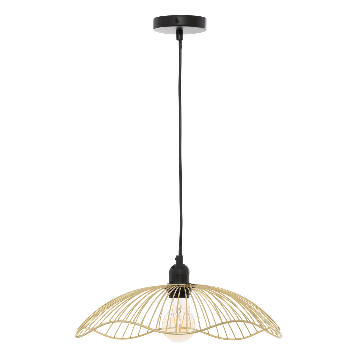 HÄNGELAMPE Galt Ø 34 cm - Goldfarben, Metall (34/34/102.5cm) - Atmosphera Createur d´interieur