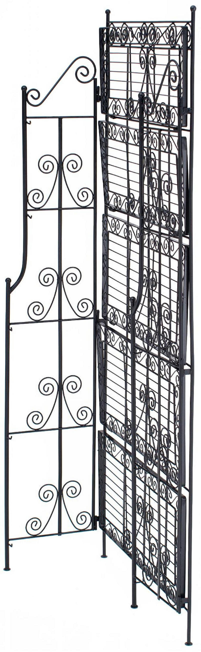 STANDREGAL Metall Schwarz - Schwarz, Metall (74.5/173/34.5cm) - CLP