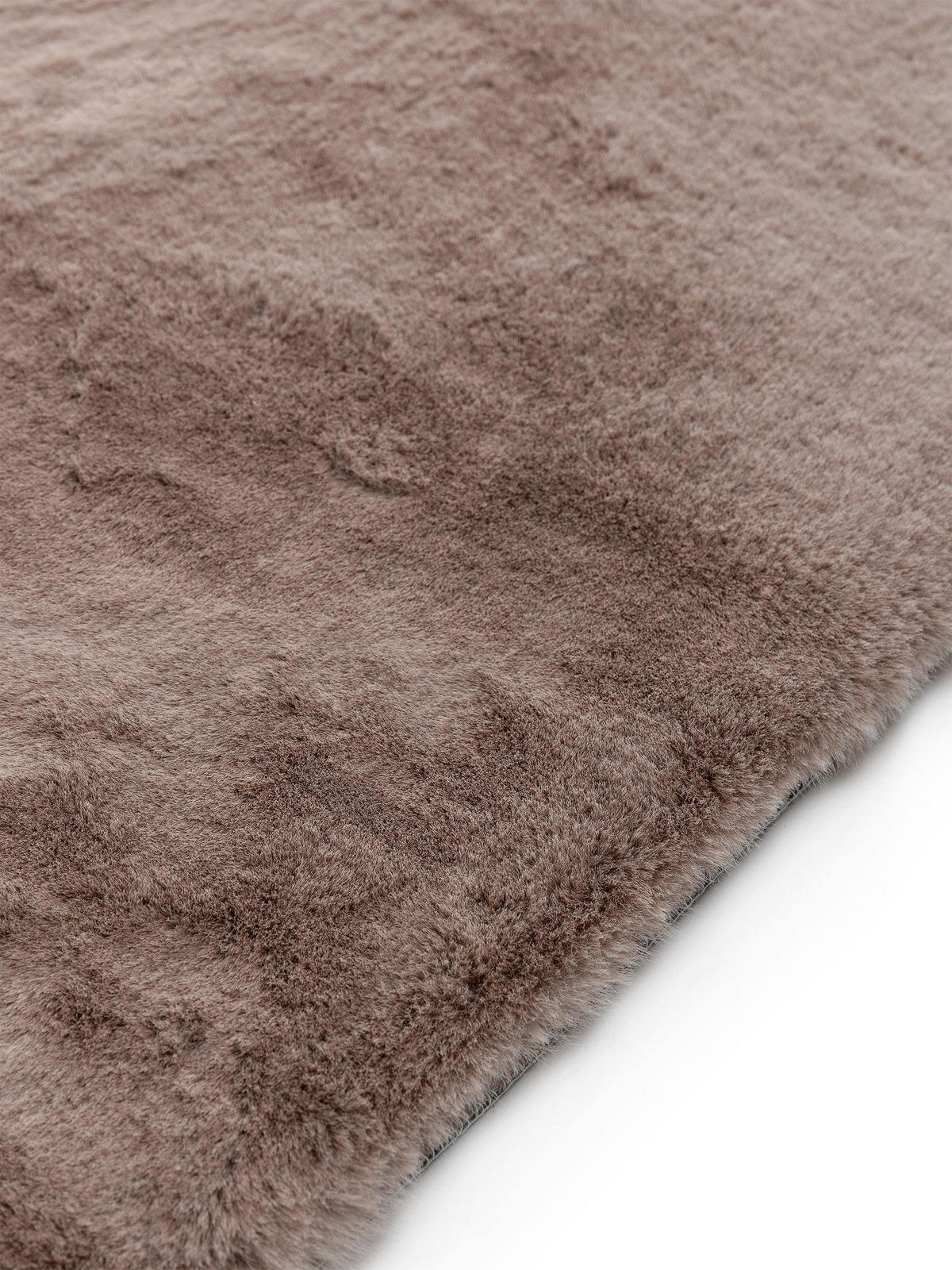 KUNSTFELL-TEPPICH Dave Taupe 160x230 cm - Taupe, Textil (160/230cm) - benuta Nest