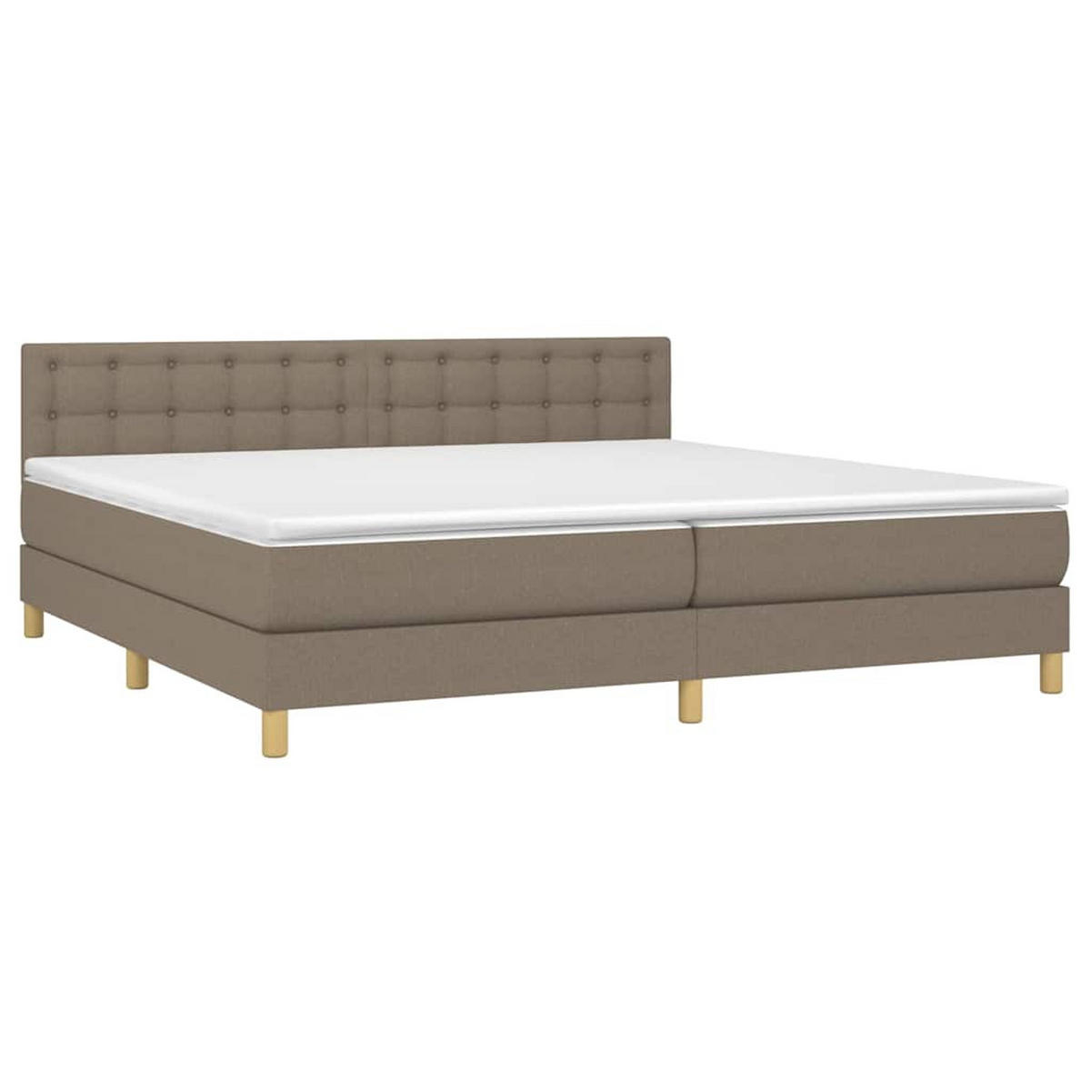 BOXSPRINGBETT 200/200 Cm Taupe Gewebe - Taupe, Textil (200/203cm) - vidaXL