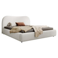 POLSTERBETT SIMSALO Creme 140x200 cm - Creme/Schwarz, Holz/Textil (140/200cm) - Selsey