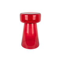 BEISTELLTISCH Corcho Rot 30/30/50 cm - Rot, Glas (30/30/50cm) - Leitmotiv