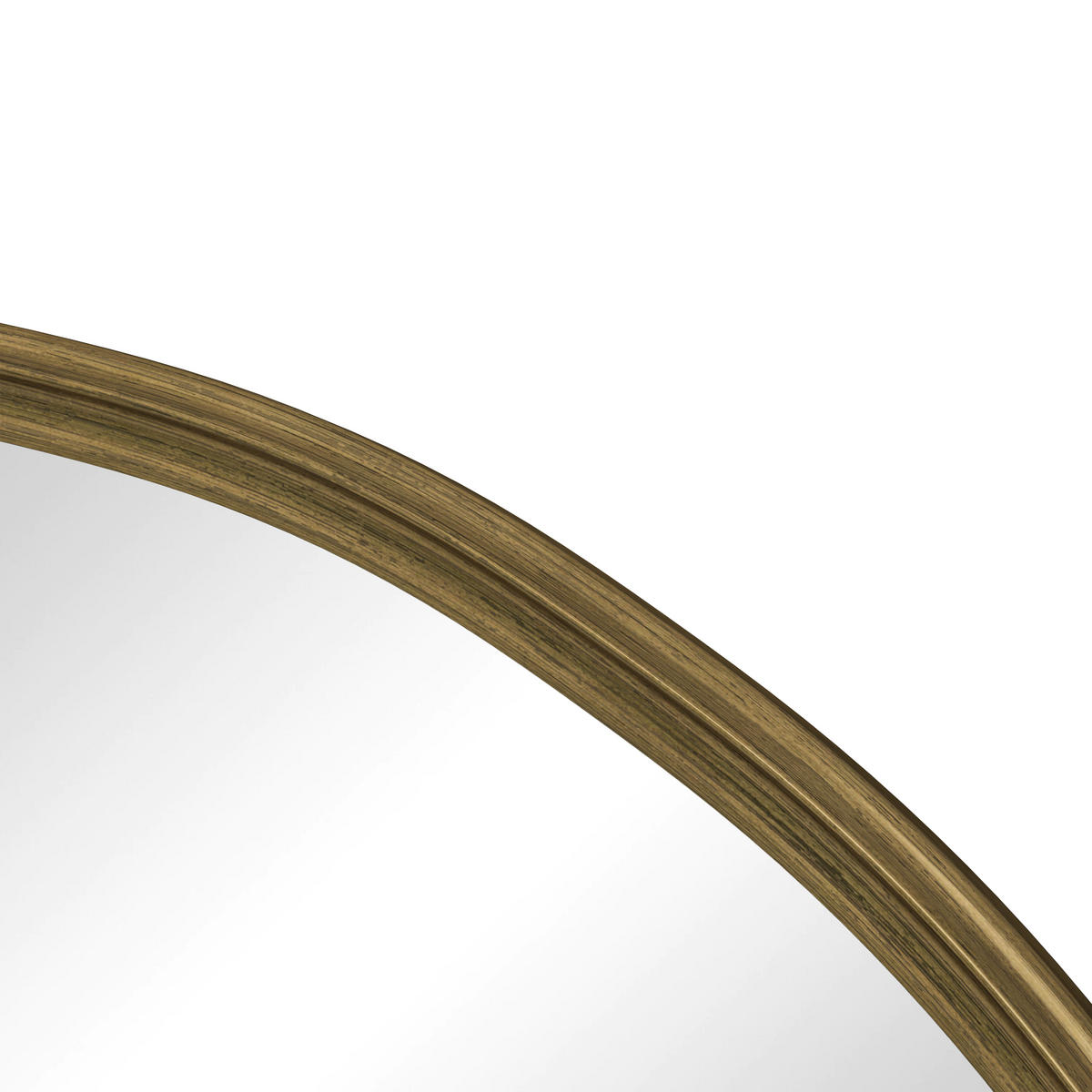 RUNDSPIEGEL 80x2x80 cm in Bronzefarben aus Metall & Sicherheitsglas - Bronzefarben, Glas (2/80/80cm) - Modfu