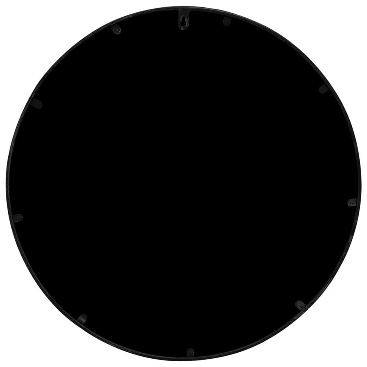 SPIEGEL Schwarz 60x3 cm Eisen Rund für Innenbereich - Schwarz, Metall (60/60/1cm) - furnicato