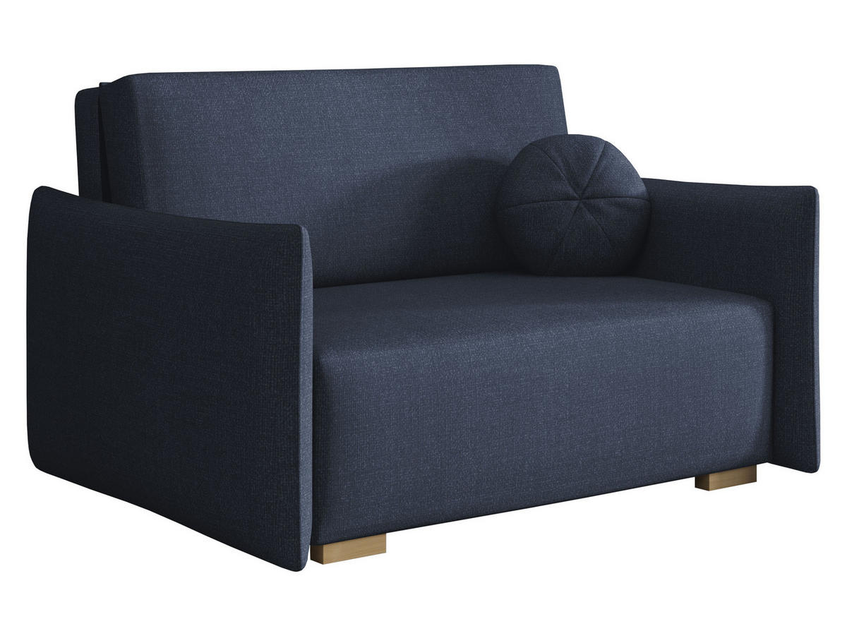 SCHLAFSOFA Viva Glov II - Blau/Naturfarben, Holz/Textil (134/85/98cm) - MIRJAN24