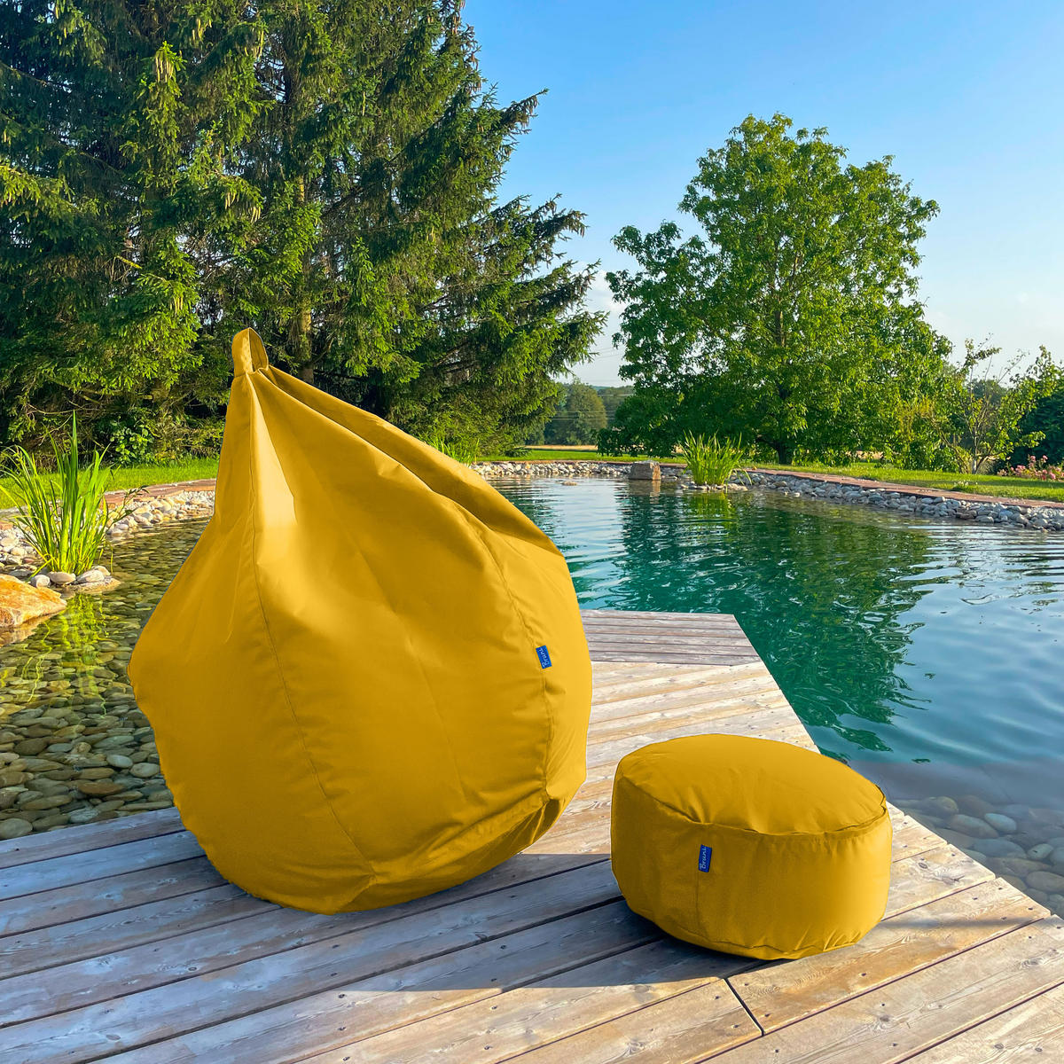 POUF M gelb - Gelb, Textil (500/200/500cm) - Bruni