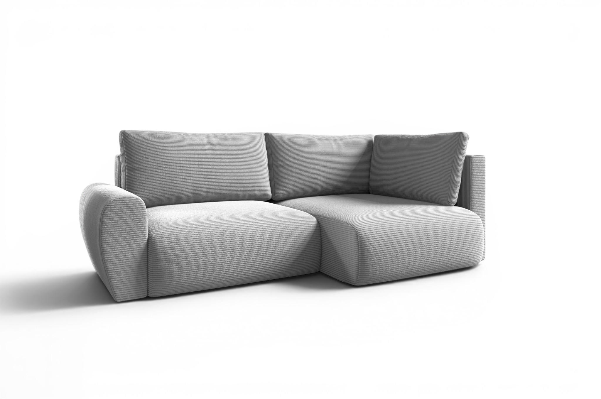 ECKSOFA Galan Mini Mit Schlaffunktion - Hellgrau, Holzwerkstoff/Textil (153/241cm) - Fun Möbel