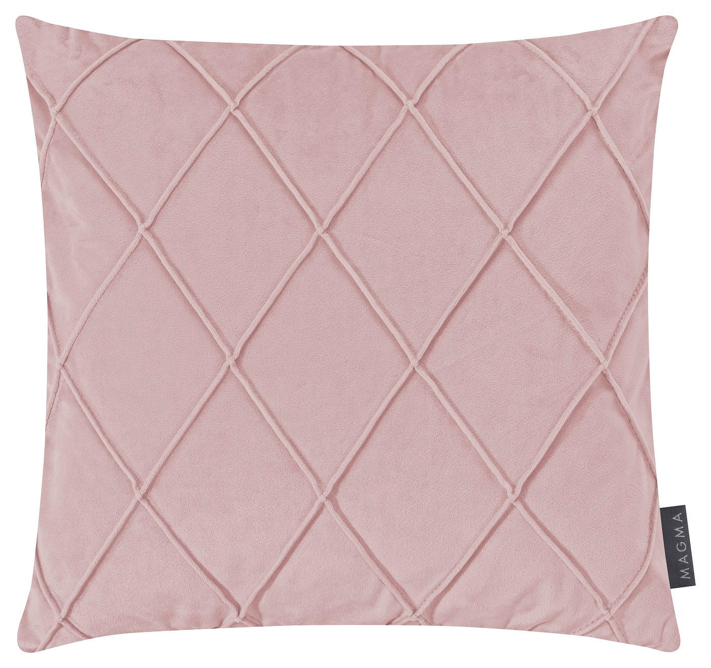 KISSENHÜLLE 2er Set Nobless Rauten 40/40 cm altrose - Altrosa, Textil (40/40cm) - Magma Heimtexx