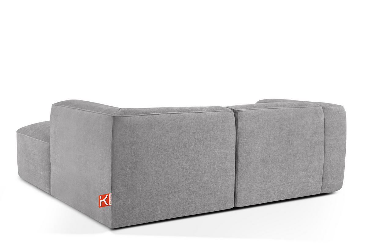 ECKSOFA RECHTS FUBBO, Hellgrau - Hellgrau, Holz/Holzwerkstoff (225/176cm) - KONSIMO®