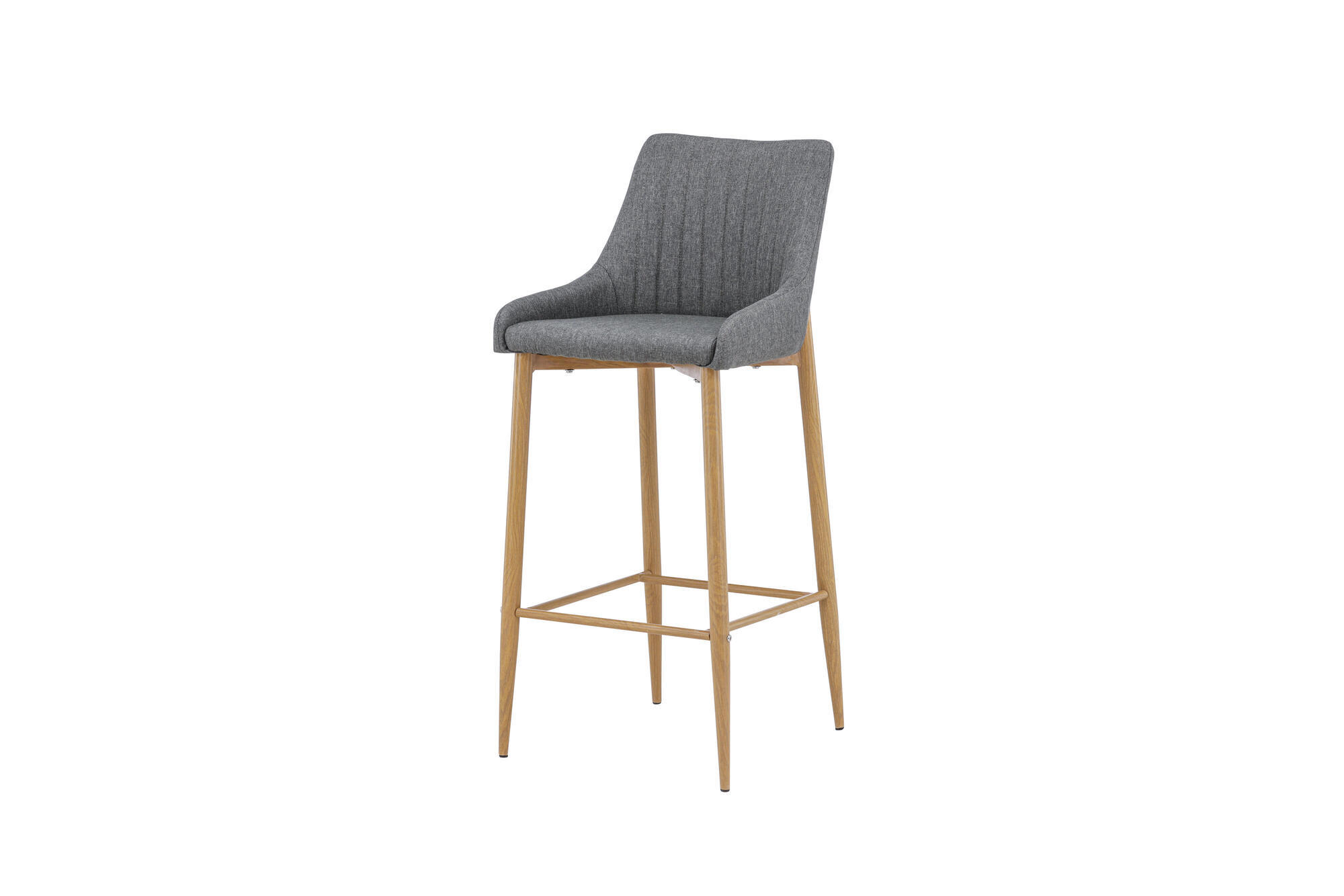 BARHOCKER PLAZA Grau 45x50x103 cm - Grau, Textil (45/103/50cm) - FURNLUX