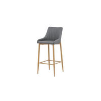 BARHOCKER PLAZA Grau 45x50x103 cm - Grau, Textil (45/103/50cm) - FURNLUX