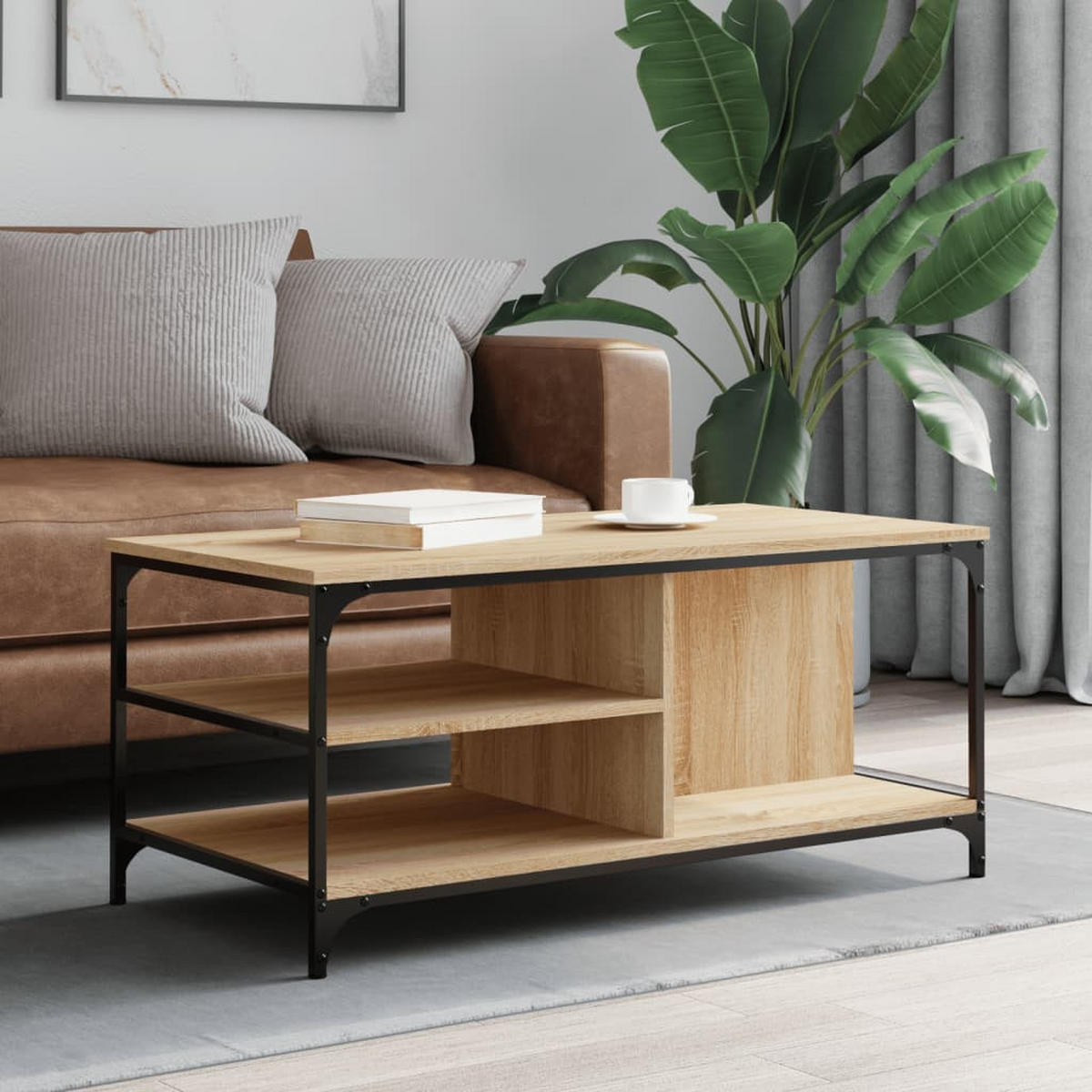COUCHTISCH Sonoma-Eiche 100x50x45 cm Holzwerkstoff - Braun, Holzwerkstoff (50/100/45cm) - furnicato