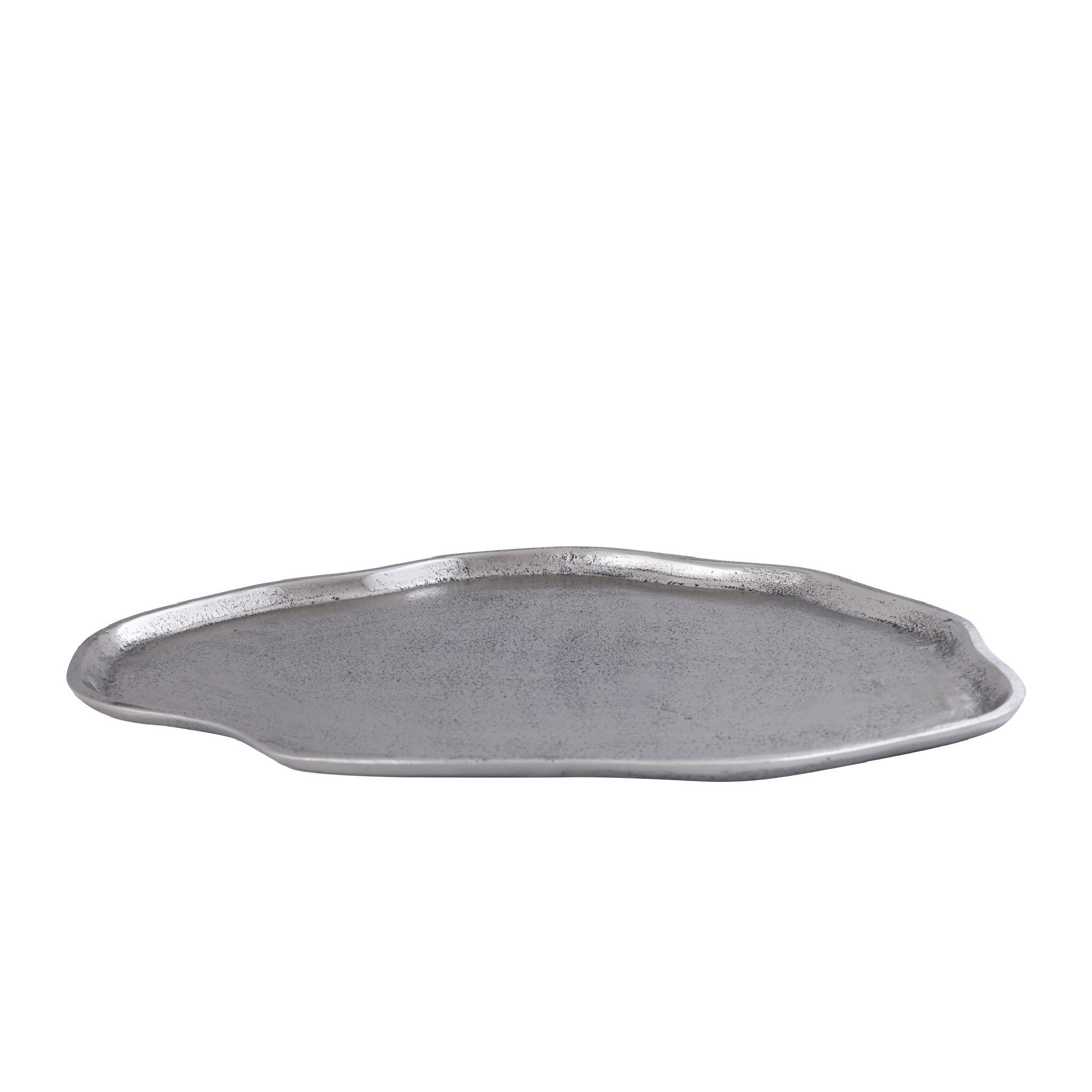 SCHALE Louiza Silber 35/50/2cm - Silberfarben, Metall (2cm) - PTMD Collection