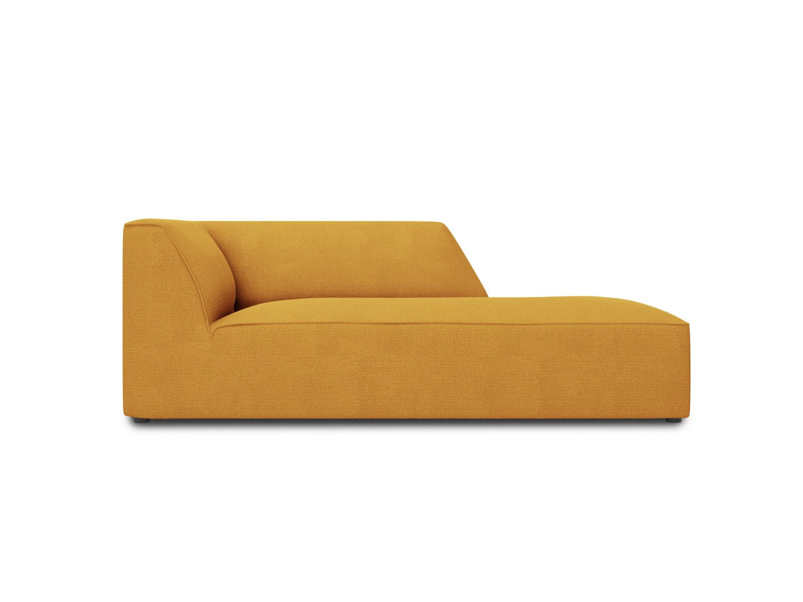 CHAISELONGUE rechts Ruby aus strukturiertem Stoff gelb - Gelb, Textil (93/69/180cm) - Micadoni