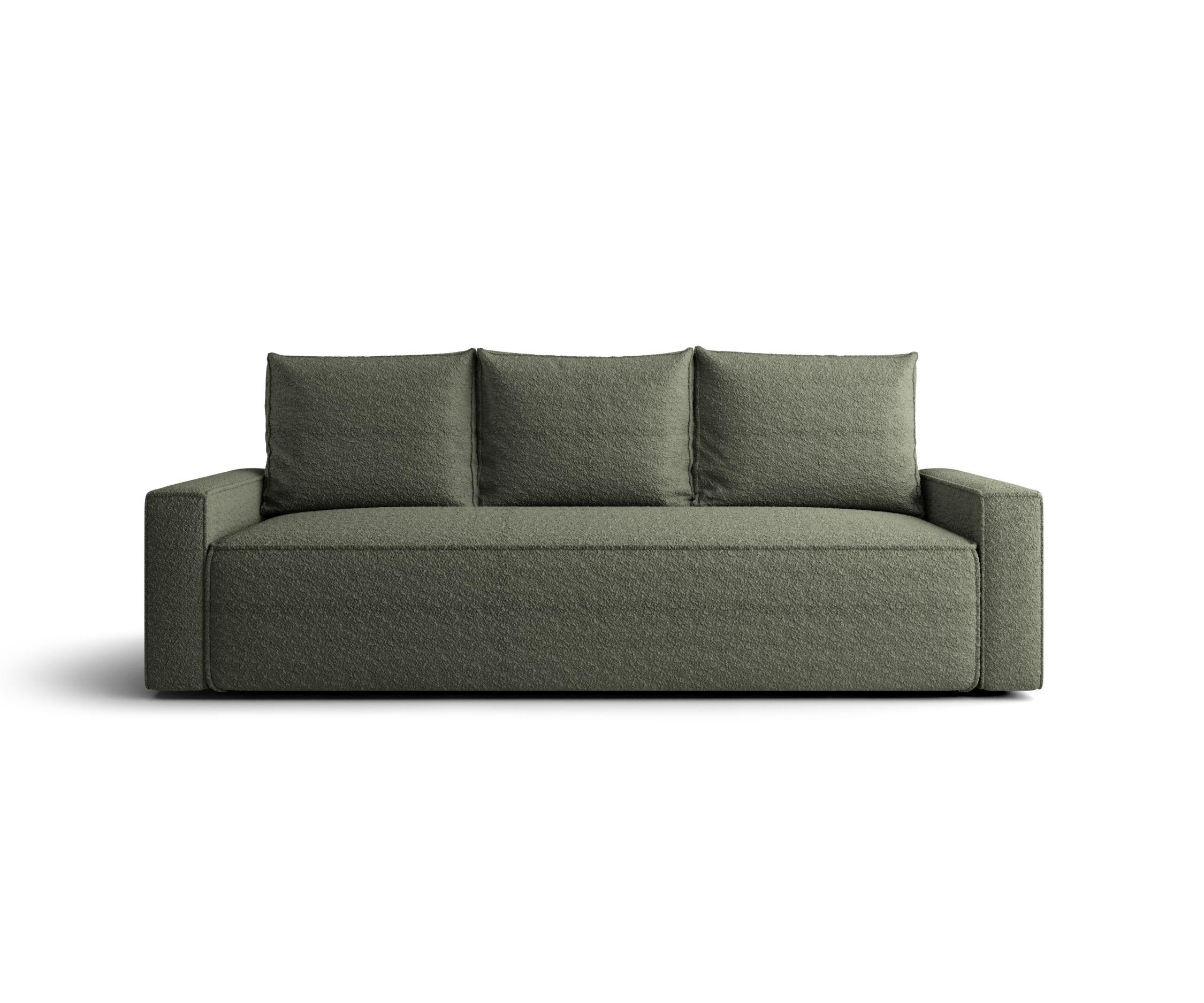 SOFA mit Schlaffunktion SAVIO Quelle 37 - Dunkelgrün, Textil (232/90/90cm) - Bedante