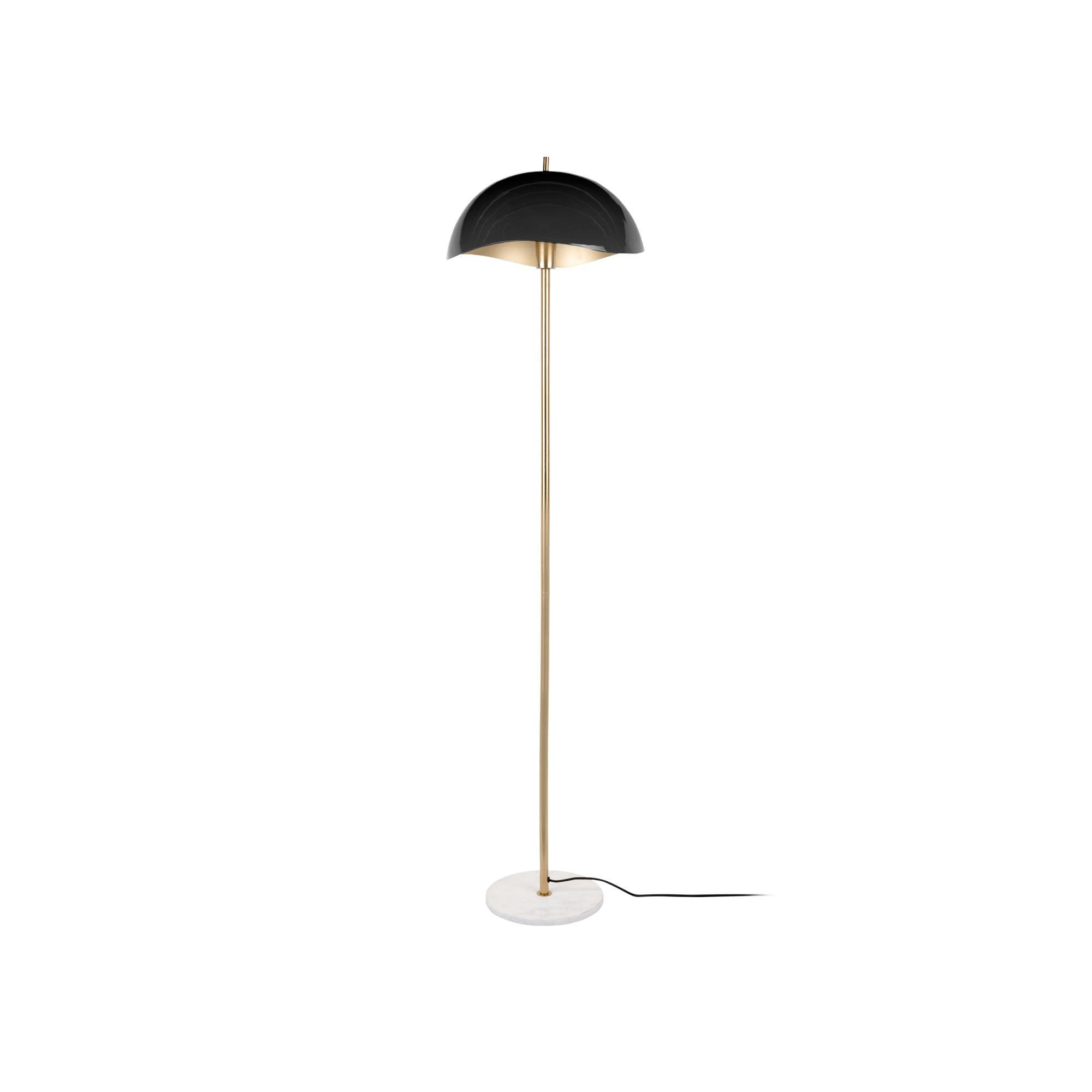 STEHLEUCHTE Waved Schwarz 40/40/154 cm - Schwarz, Metall (40/40/154cm) - Leitmotiv