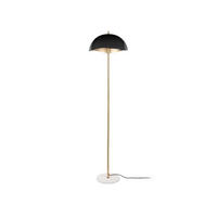 STEHLEUCHTE Waved Schwarz 40/40/154 cm - Schwarz, Metall (40/40/154cm) - Leitmotiv