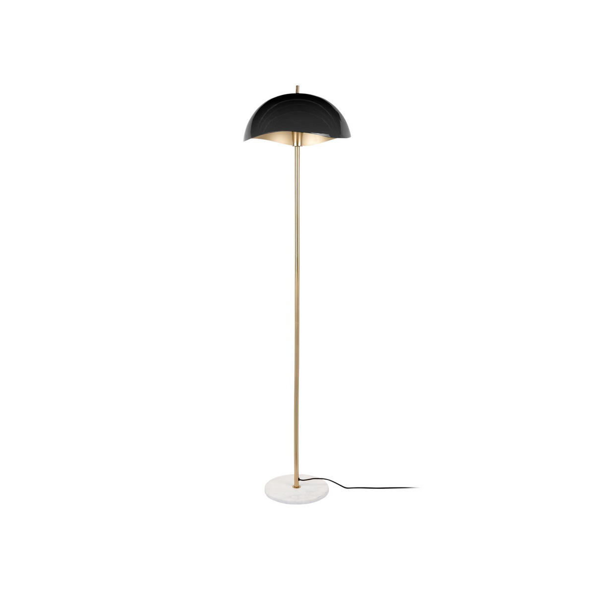 STEHLEUCHTE Waved Schwarz 40/40/154 cm - Schwarz, Metall (40/40/154cm) - Leitmotiv