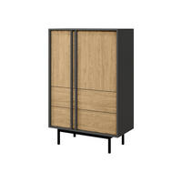 STANDREGAL Alsy 2S2D AL05 - Eichefarben/Anthrazit, Holzwerkstoff/Kunststoff (83/127/43cm) - MIRJAN24