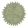 BADEMATTE Blume rund 60 cm, Baumwolle - Salbeigrün, Textil (60/60cm) - Homescapes