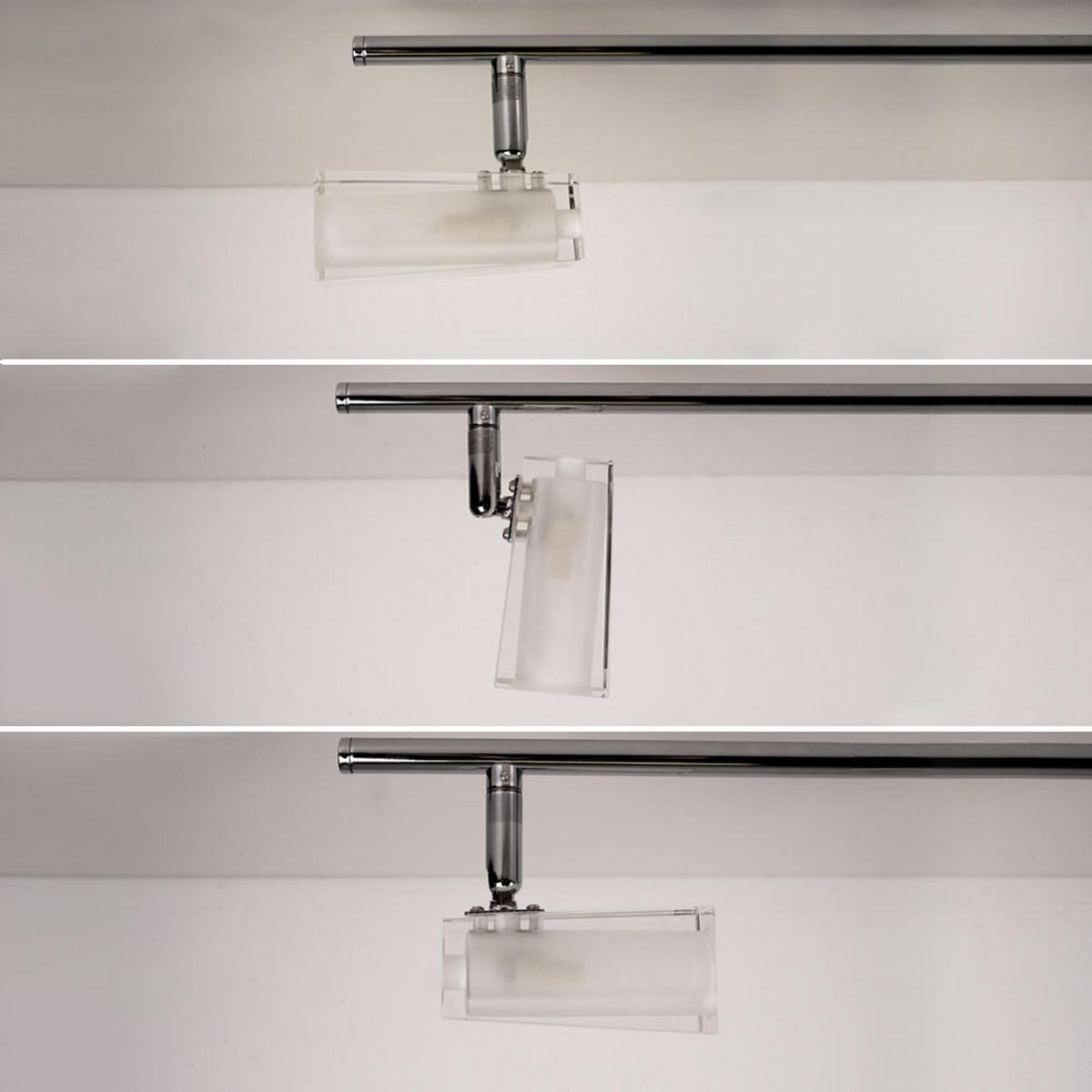 LED DECKENLEUCHTE Frost Silber Metall Glas - Silberfarben, Glas (110/15/18cm)