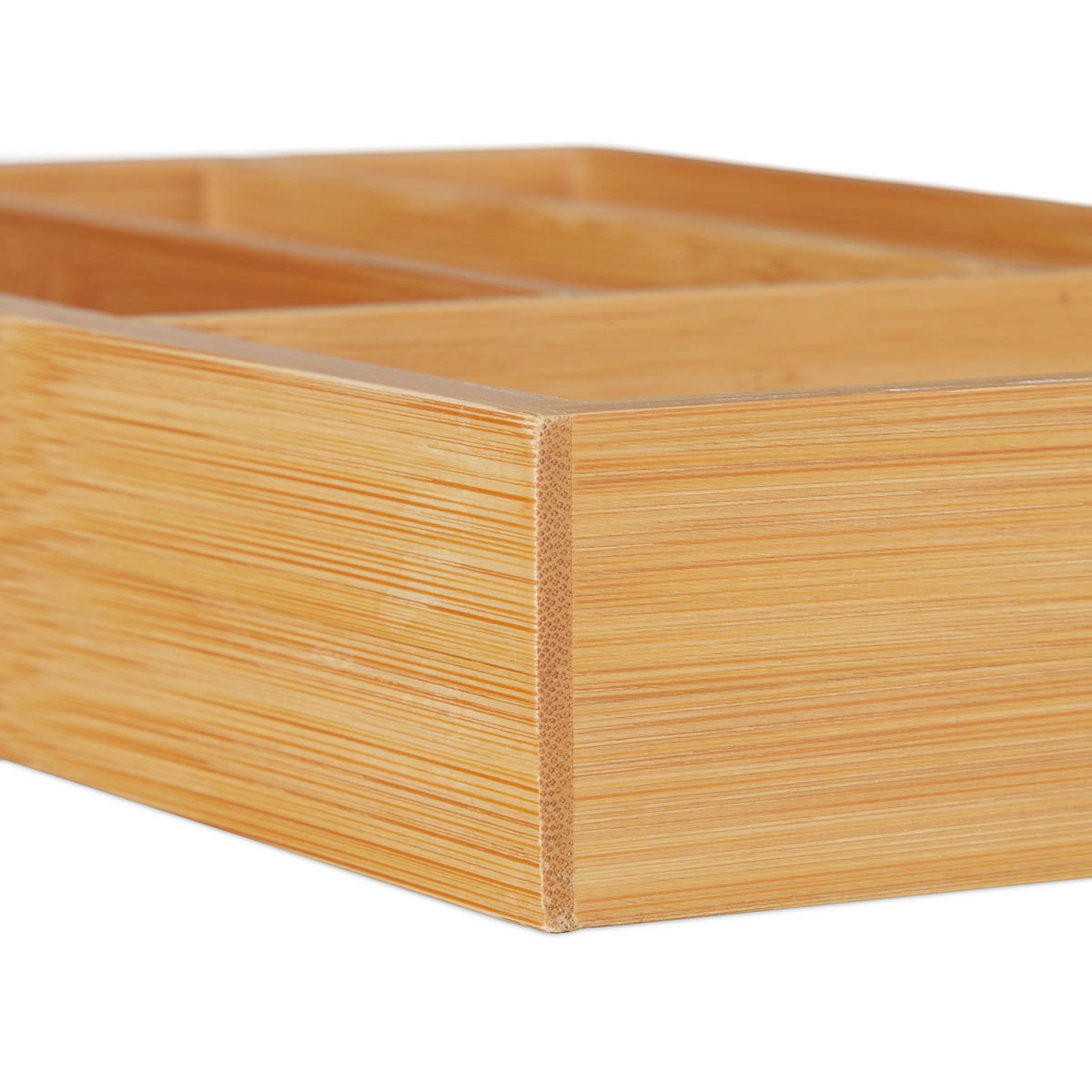 SCHUBLADENORGANIZER - Hellbraun, Holz/Holzwerkstoff (16/28/4cm) - Relaxdays