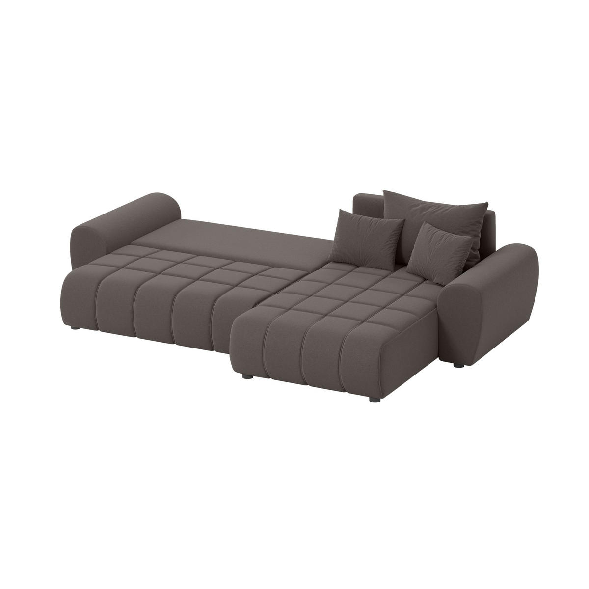ECKSOFA Eide L mit Schlaffunktion, Braun - Braun, Textil (292/180cm) - Fedve
