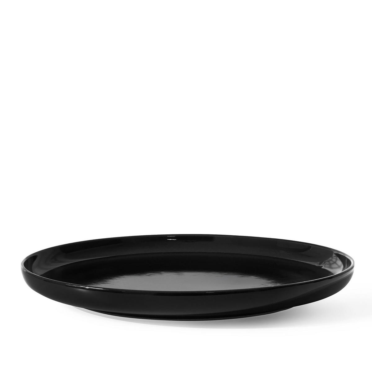 TELLER-SET VICTO 6-tlg Dessertteller - Schwarz Hochglanz, Keramik (20/2/20cm) - KONSIMO®