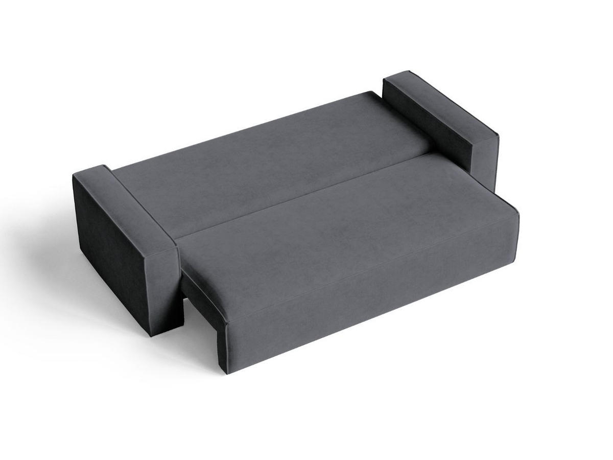 SOFA 230/90/70 Dunkelgrau Sivra - Dunkelgrau, Kunststoff/Textil (230/70/90cm) - Graingold