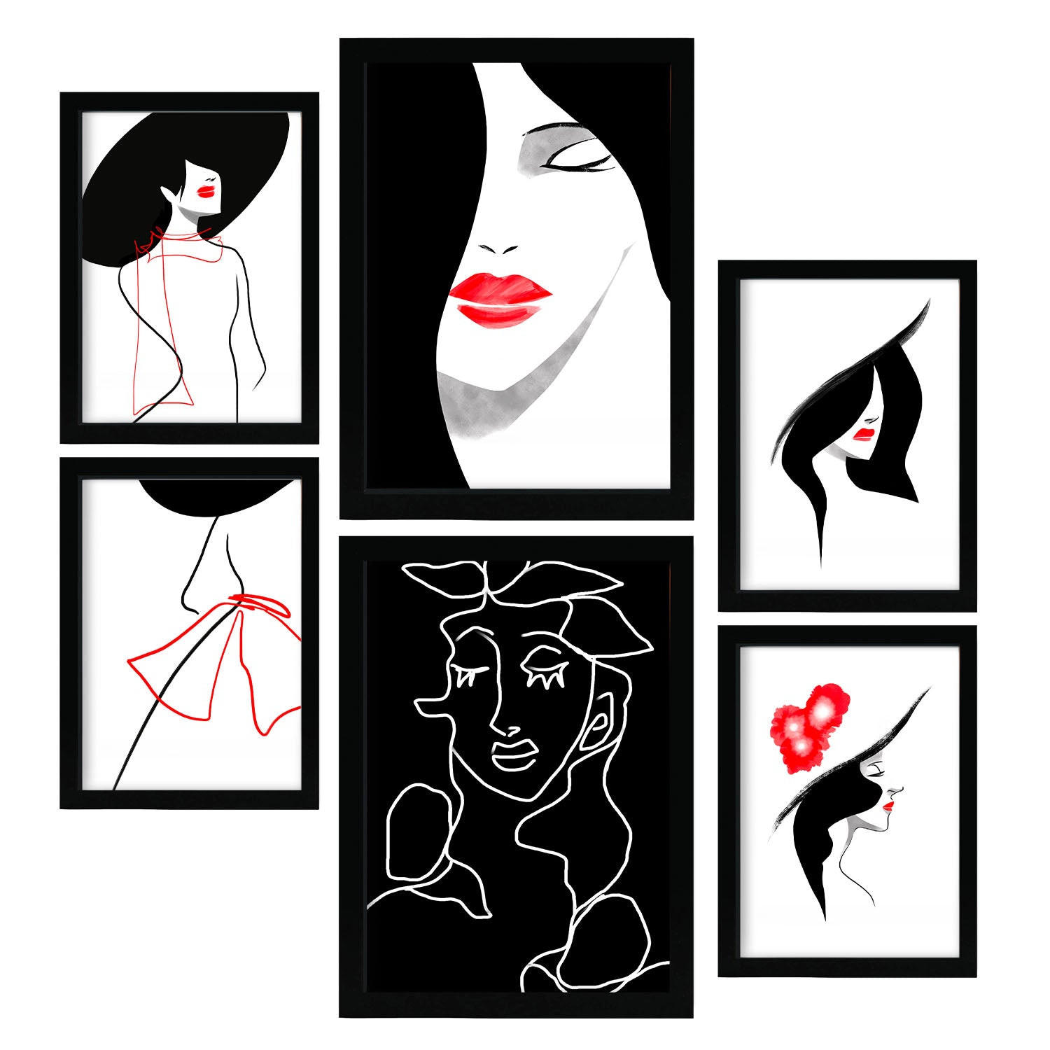 Nacnic Poster Schwarz 29x3 cm