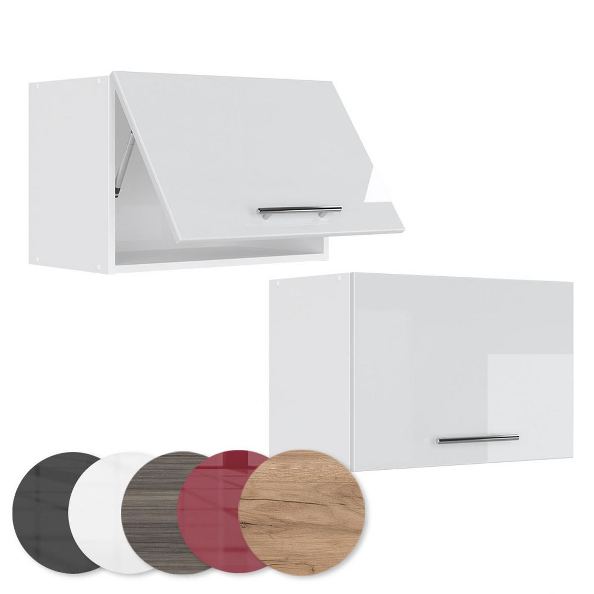 HÄNGESCHRANK Fame-Line Weiß Hochglanz 60 cm Flach - Weiß Hochglanz/Weiß, Holzwerkstoff (60/40/34.1cm) - Vicco