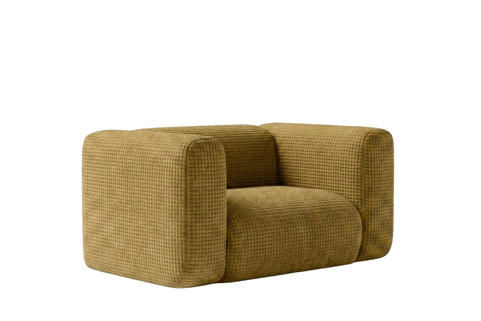 WOHNZIMMERSESSEL aus Chenille-Stoff Cremona, Olive, GRETA - Olivgrün, Holz (137/70/89cm) - Kaiser Möbel