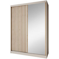 SCHWEBETÜRENSCHRANK Donatello mit 2 Türen und Schubkasteneinsatz, 160 cm, Kaschmir+eiche Artisan - Kaschmir/Eiche Artisan, Holzwerkstoff (160/205/60cm) - Beautysofa